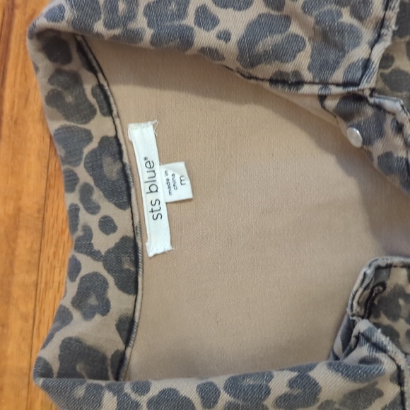 STS Blue leopard jean jacket - Picture 2 of 8